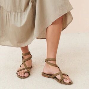 NEW Jenni Kayne Olive Green Strappy Sandals